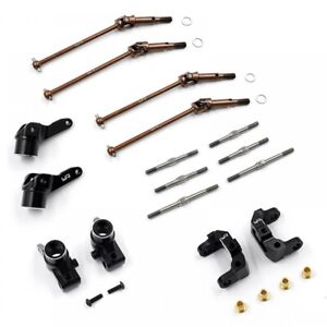 Yeah Racing KYOP-S02BK Alum Essential Conversion Kit Black for Kyosho Optima Mid