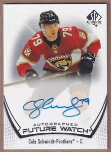 2021-22 SP Authentic Future Watch #193 Cole Schwindt RC AUTO /999 - PANTHERS - Picture 1 of 2
