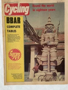 CYCLING WEEKLY - 19 NOV 1977 - BBAR COMPLETE TABLES - ROUND THE WORLD IN 18 DAYS - Picture 1 of 1