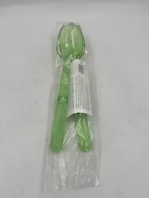 The Pampered Chef Outdoor Serving Set Item 2829 Green Plastic Serving Spoon Fork - Image 1 of 4