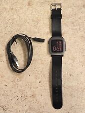 Pebble Time 501 Black LED Built-in Microphone 30M-WR Digital Smartwatch *WORKING