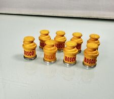 Vintage Lionel 3672 O-Gauge Yellow Bosco Milk Cans Lot Of 8 - Metal Bottoms 8pcs