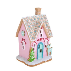 Casa Natalizia Dolce Pan di Zenzero Illuminata con Led 23 cm - Foto 1 di 3