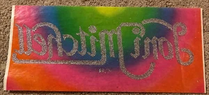 Joni Mitchell Vintage 70’s 4 x 10 Tee Shirt Bügelbild Transfer Silber Glitzer - Bild 1 von 4