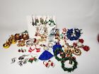 Mixed Lot Of Christmas Themed Costume Jewellery Earrings, Pins, Charms