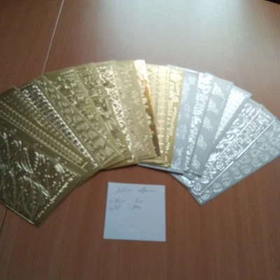 21 x Konturensticker Ziersticker 7 x silber 14 x gold Weihnachten Schmetterling  - Bild 1 von 4