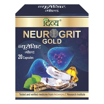 NEUROGRIT Gold Capsules (20 caps) Herbal Ayurvedic Mental Wellness. - Image 1 of 4