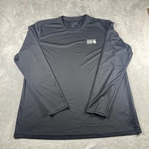 Mountain Hardwear Mens Large Long Sleeve Shirt Athletic Logo Black - Picture 1 of 7