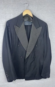 1930s black shawl lapel tuxedo jacket - Picture 1 of 8