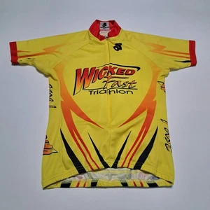 Camiseta deportiva amarilla pequeña de ciclismo de motociclista Champion System para mujer - Imagen 1 de 6
