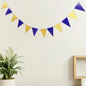 3 Piezas Triángulo Fiesta Bandera Cumpleaños Colgante Decoración Carnaval Buntings - Imagen 1 de 12