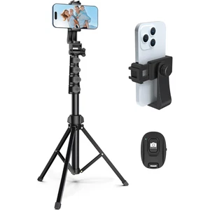 54” Phone Tripod Stand with Remote & Rotating Holder for iPhone Android Camera - Picture 1 of 12