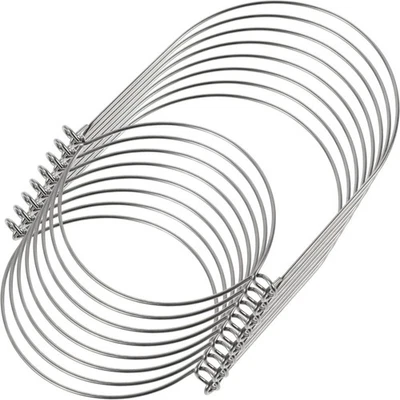  8 pezzi per filo in acciaio inossidabile ganci in acciaio inossidabile ganci - Immagine 1 di 4