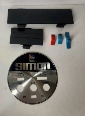 Juego de piezas de juego Milton Bradley Simon 1978 botones, cubiertas de batería MB Foto 1 de 3