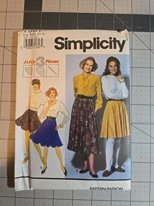 1991 Simplicity 7561 Misses Circle Skirt in 3 lengths size 10-16 pattern Uncut  - Picture 1 of 2