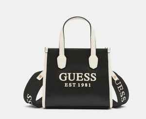 GUESS Silvana 2-Compartment Mini Tote Bag - Black - Picture 1 of 14