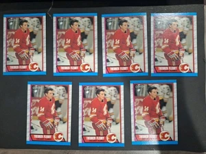 7 X 1989 -90 Opc THEOREN FLEURY RC Calgary Flames 1 Card Has A Crease - Picture 1 of 9