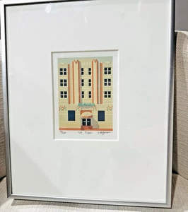 Art Deco Silkscreen by Clay Huffman 720 Ocean Dr Miami FL  44/150 South Beach - Picture 1 of 7