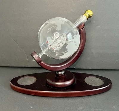 Galleon Whiskey Decanter - Glass Ship Sculpture Shannon By Godinger - Image 1 of 4