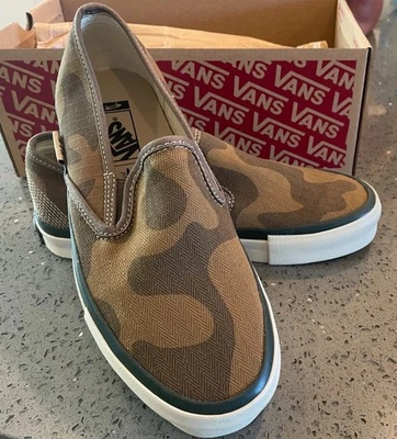 NEW In Box VANS VAULT x TAKA HAYASHI Slip-on Shoes Sz 7 Women / 5 Men Brown Camo - Изображение 1 из 4