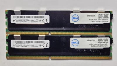 2x Dell SNP0R45JC/32G Micron 32GB 4Rx4 PC3L-10600R ECC REG MT72KSZS4G72PZ-1G4E2 - Image 1 of 4