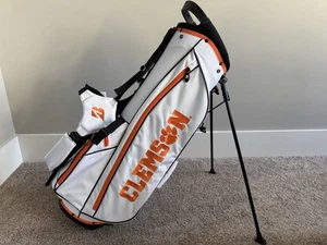 Clemson Tigers Bridgestone Stand Golf Bag White/Orange - Picture 1 of 12