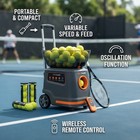 Portable Tennis Ball Machine with Remote Control - Adjustable Speed & Oscillatio