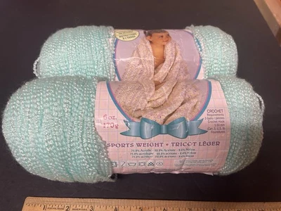 2 Bernat Baby координаты пряжи цвет: мягкий бирюзовый, 6 унций. Спортивный вес редкий - Изображение 1 из 4