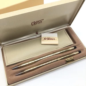 Vintage "Cross" Damen Set Kugelschreiber/Bleistift 10kt. Gold Filled Neu im Karton #4541 - Bild 1 von 19