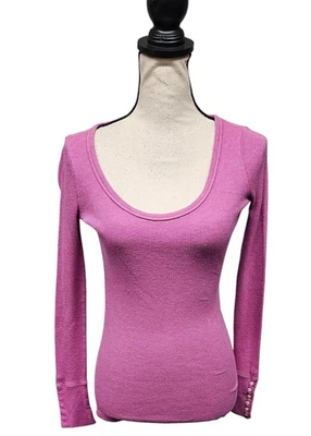 Vtg American Eagle Womens Y2K Thermal Shirt Size M Pink Vampire Diaries - Image 1 of 4