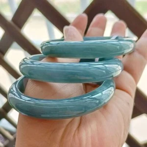 Zertifizierter grüner natürlicher 100% A JADE JADEIT Armreif Armband 55-64 mm - Bild 1 von 13