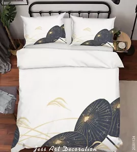 3D Japanese Illustration Quilt Cover Set Bedding Sets Pillowcases Queen - Picture 1 of 7