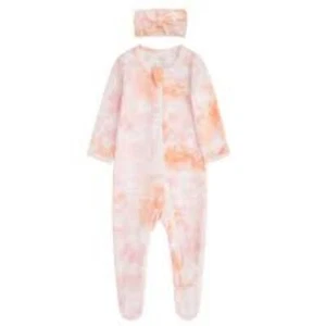 O2Baby Baby Girls Organic Cotton Zip-Front Sleeper Pajamas, Footed Sleep 'n Play - Picture 1 of 2