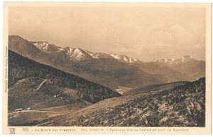 Le Col d'Aspin Bagnères de Bigorre 65 Route des Pyrénées CPA sépia non circulée - Picture 1 of 2