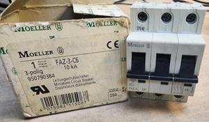 Moeller Miniature FAZ-3-C6 Circuit Breaker - Picture 1 of 2