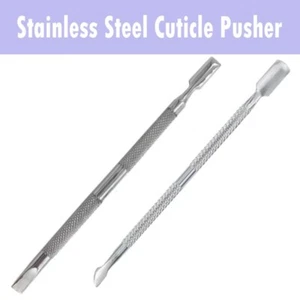2 Pcs Manicure & Pedicure Cuticle Pusher - Gel Polish Remover -Nail Cleaner Art - Picture 1 of 5
