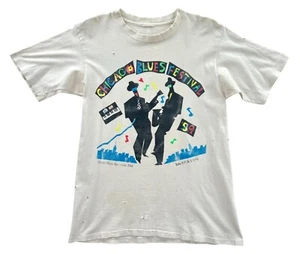 Vintage 1989 Chicago Blues Festival Buddy Guy Solomon Burke T-Shirt Medium - Picture 1 of 11
