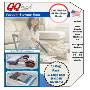 8 PACK Jumbo Extra Large Space Saver Vacuum Seal Storage Bag Strong Organizer XL - Picture 1 of 11