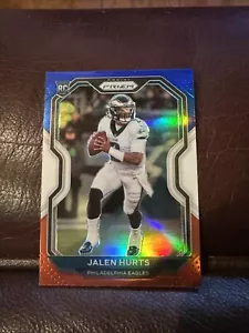2020 Panini Prizm Rookie Red White & Blue Prizm #343 Jalen Hurts (RC) Eagles - Picture 1 of 2