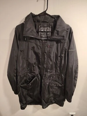 Chaqueta cortavientos negra Lucky Brand talla grande chaqueta ligera con capucha Foto 1 de 4