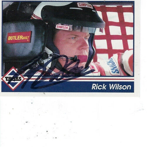 RICK WILSON HAND SIGNED 1992 TRAKS RACING #8 - NASCAR - Image 1 of 1