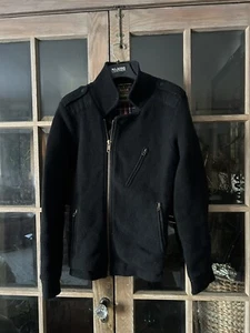 Chaqueta de Motocicleta Scotch&Soda Tejida Amsterdam Couture Talla L NEGRA - Imagen 1 de 11