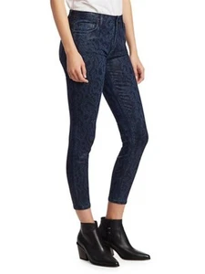 Joe's Jeans 29 Skinny Ankle Soft & Stretchy Coated Reptile Print Denim - Bild 1 von 7