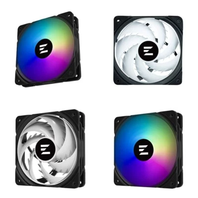 ZALMAN AF120  / PWM ARGB LED black 120 mm PC Case fan/ System Cooling / 4PACK - Image 1 of 4