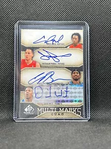 2009-10 SP Game Used Chris Bosh Prince Brewer West Multi Marks Quad Auto #33/50 - Picture 1 of 6