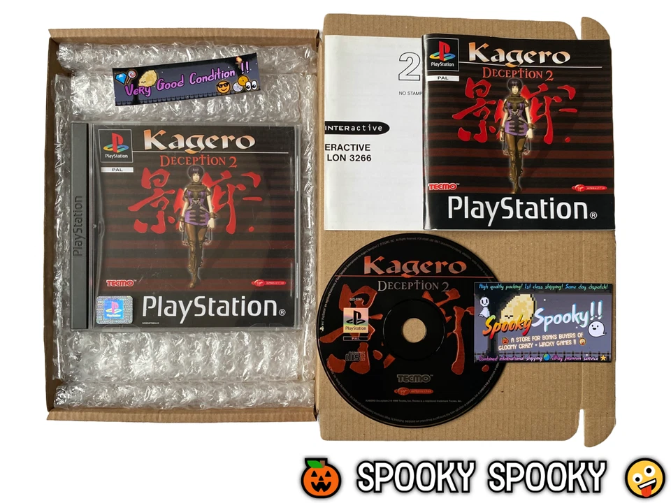Kagero Deception 2 PS1 - UK PAL VGC CIB with Reg - High Quality Packing - Image 1 of 4