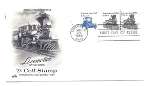1897A 2c Locomotive 1870s plate #3 pair ArtCraft, FDC - Picture 1 of 1