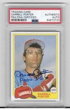 *Darrell PORTER Signed, Autographed 1981 Topps Traded Card; CARDINALS, HTF*