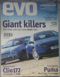 EVO magazine 02/2000 featuring Lamborghini, Ford Puma, Audi, Renault, Porsche - Picture 1 of 9