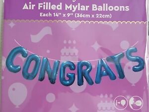 14" Red Foil Balloons Congrats Banner Adults & Kids Decoration Events Party